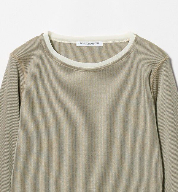BEAUTY&YOUTH UNITED ARROWS「ポリエステルコットン テレコ チュール ドッキングプルオーバー」|Tシャツ・カットソー|