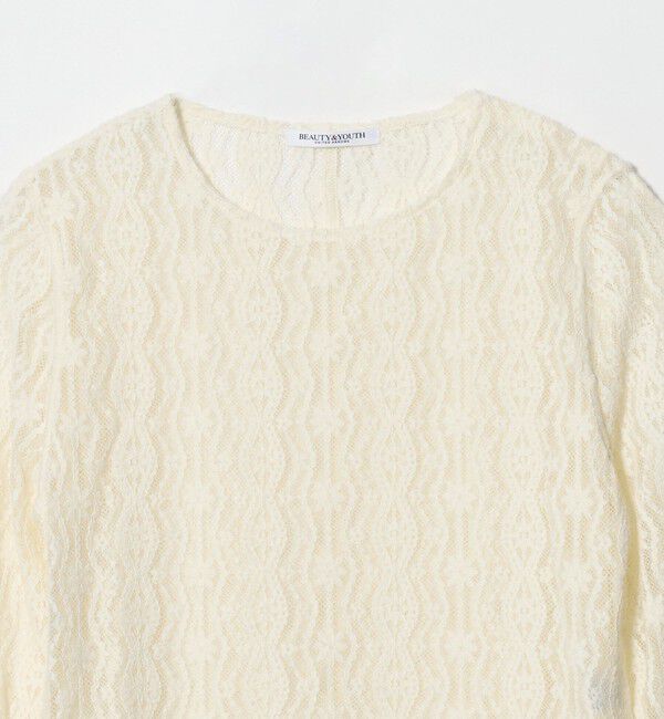 BEAUTY&YOUTH UNITED ARROWS「ブラッシュド レース プルオーバー ウォッシャブル」|Tシャツ・カットソー|