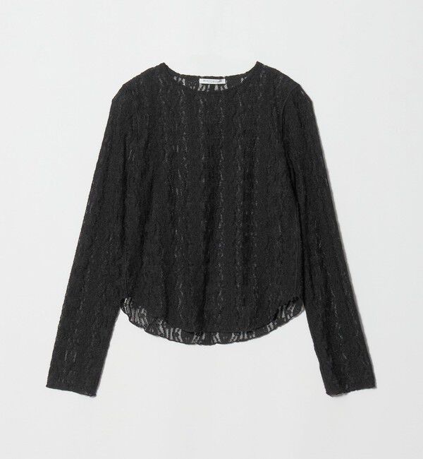 BEAUTY&YOUTH UNITED ARROWS「ブラッシュド レース プルオーバー ウォッシャブル」|Tシャツ・カットソー|BLACK