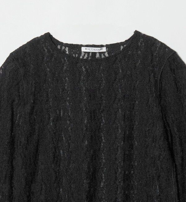 BEAUTY&YOUTH UNITED ARROWS「ブラッシュド レース プルオーバー ウォッシャブル」|Tシャツ・カットソー|
