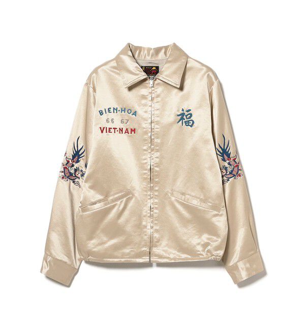 BEAMSBOY「テーラー東洋 / Mid 1960s Style Satin Vietnam Jacket &ldquo;PARACHUTE&rdquo;」|ブルゾン・スタジャン|OFF_WHT