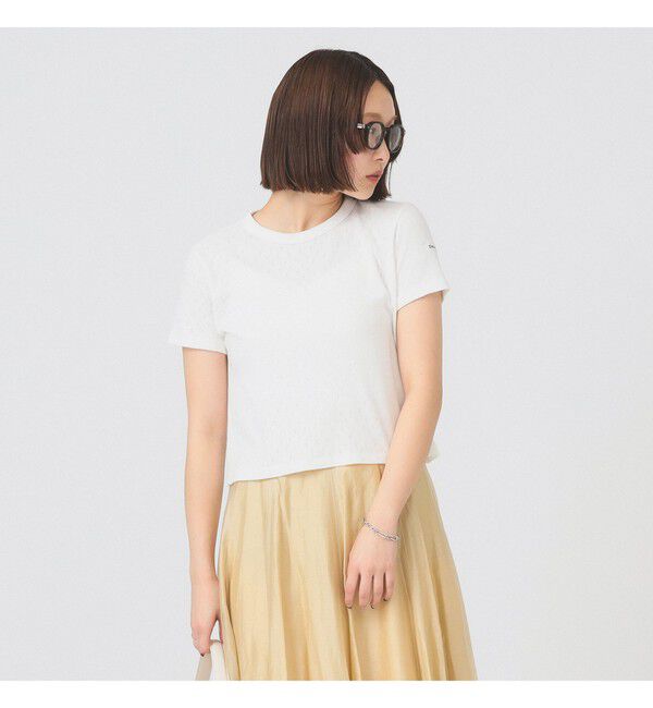 Ray BEAMS 「ORCIVAL / パターン メッシュ クルーネック Tシャツ」|Tシャツ・カットソー|OFF WHITE