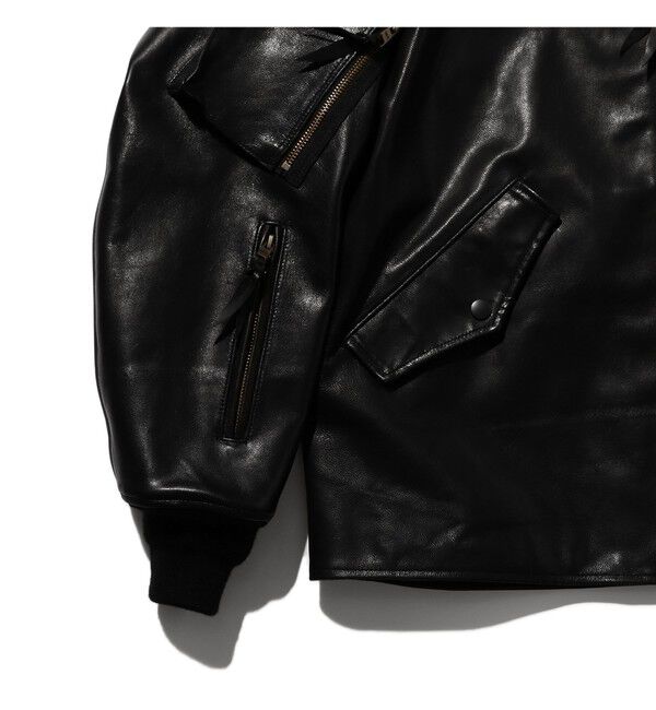 BEAMS PLUS「MIL Flight Jacket Leather」|ブルゾン・スタジャン|