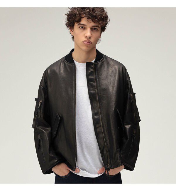 BEAMS PLUS「MIL Flight Jacket Leather」|ブルゾン・スタジャン|
