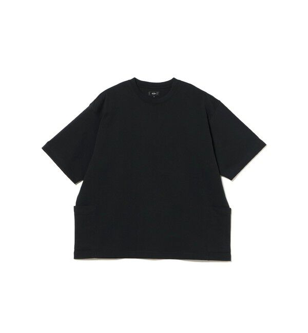 BEAMS「サイドポケット Tシャツ【ワイドフィット】」|Tシャツ・カットソー|BLACK