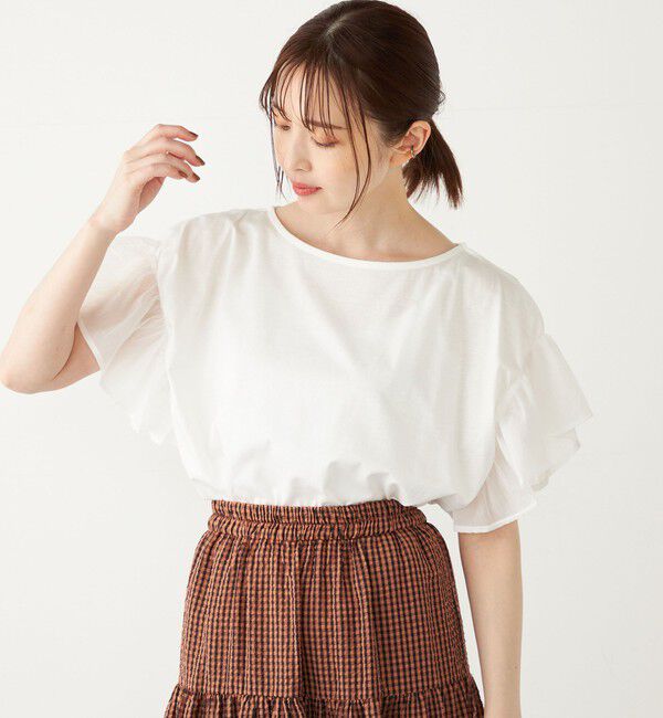 SHIPS Colors 「【WEB限定】SHIPS Colors:〈手洗い可能〉シルケット 天竺 オーバー トップス◇」|Tシャツ・カットソー|