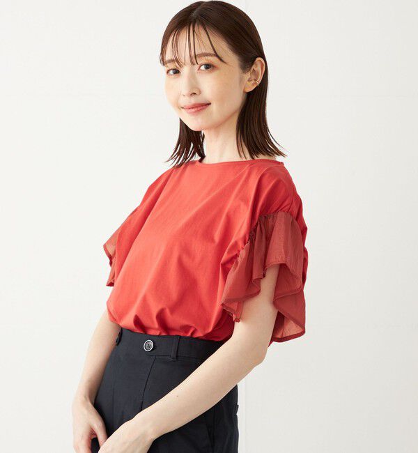 SHIPS Colors 「【WEB限定】SHIPS Colors:〈手洗い可能〉シルケット 天竺 オーバー トップス◇」|Tシャツ・カットソー|