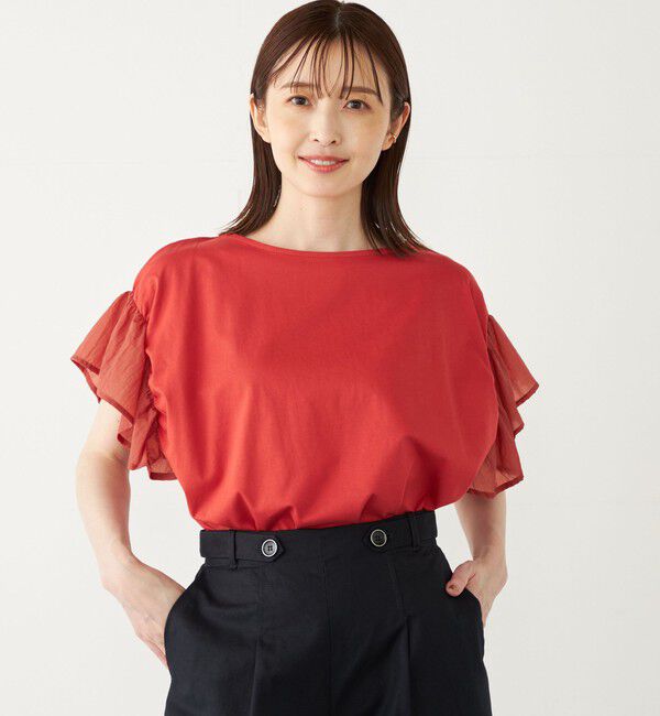 SHIPS Colors 「【WEB限定】SHIPS Colors:〈手洗い可能〉シルケット 天竺 オーバー トップス◇」|Tシャツ・カットソー|