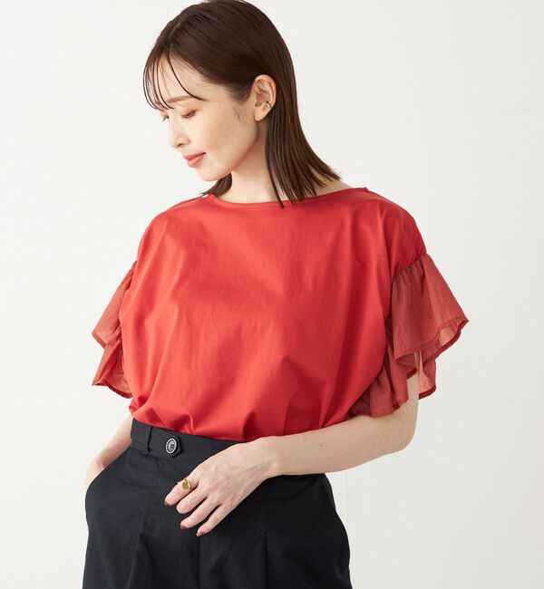 SHIPS Colors 「【WEB限定】SHIPS Colors:〈手洗い可能〉シルケット 天竺 オーバー トップス◇」|Tシャツ・カットソー|