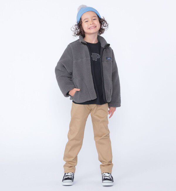 SHIPS KIDS「SHIPS KIDS:100～130cm/〈洗濯機可能〉ボア リバーシブル ジャケット」|ブルゾン・スタジャン|