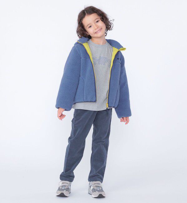 SHIPS KIDS「SHIPS KIDS:100～130cm/〈洗濯機可能〉ボア リバーシブル ジャケット」|ブルゾン・スタジャン|