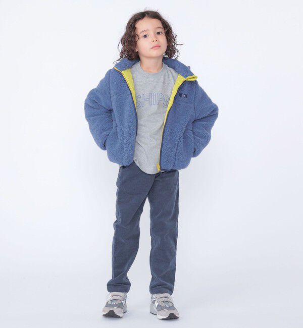 SHIPS KIDS「SHIPS KIDS:100～130cm/〈洗濯機可能〉ボア リバーシブル ジャケット」|ブルゾン・スタジャン|