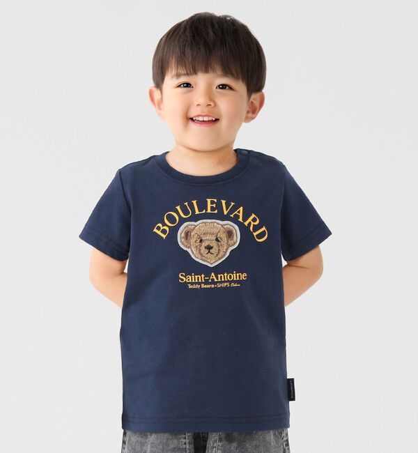 SHIPS Colors 「SHIPS Colors:80～150cm / TeddyBear(R) コラボ Tシャツ◇」|Tシャツ・カットソー|ネイビー