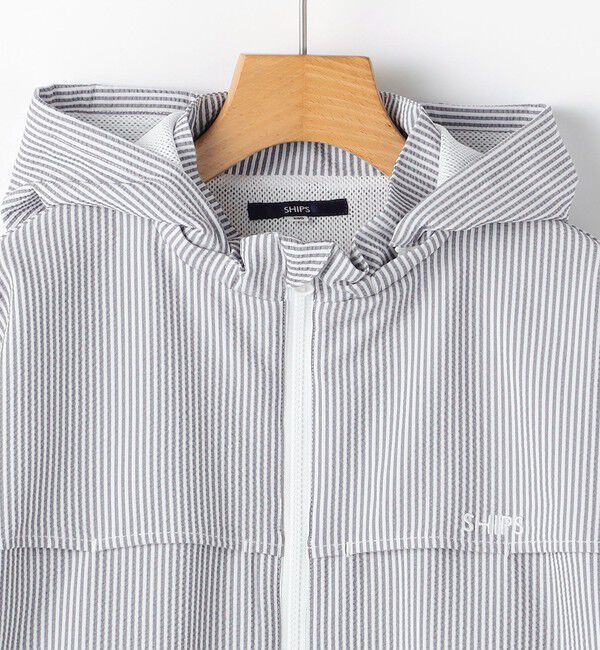 SHIPS KIDS「SHIPS KIDS:140～160cm /〈UVカット/吸水速乾〉ドライタッチ パーカ」|ブルゾン・スタジャン|