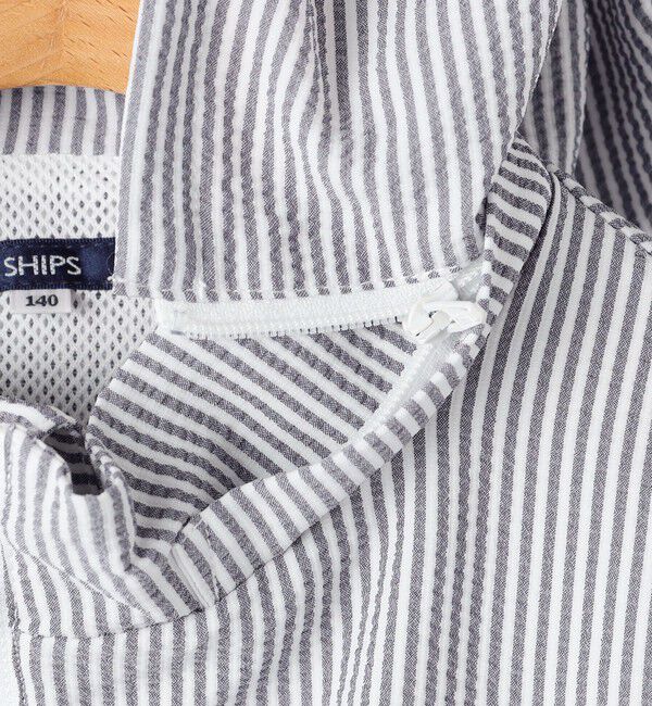 SHIPS KIDS「SHIPS KIDS:140～160cm /〈UVカット/吸水速乾〉ドライタッチ パーカ」|ブルゾン・スタジャン|