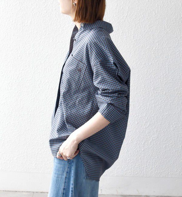 SHIPS any「SHIPS any:〈洗濯機可能〉REFABRISH レギュラー チェック 刺繍 シャツ」|シャツ・ブラウス|