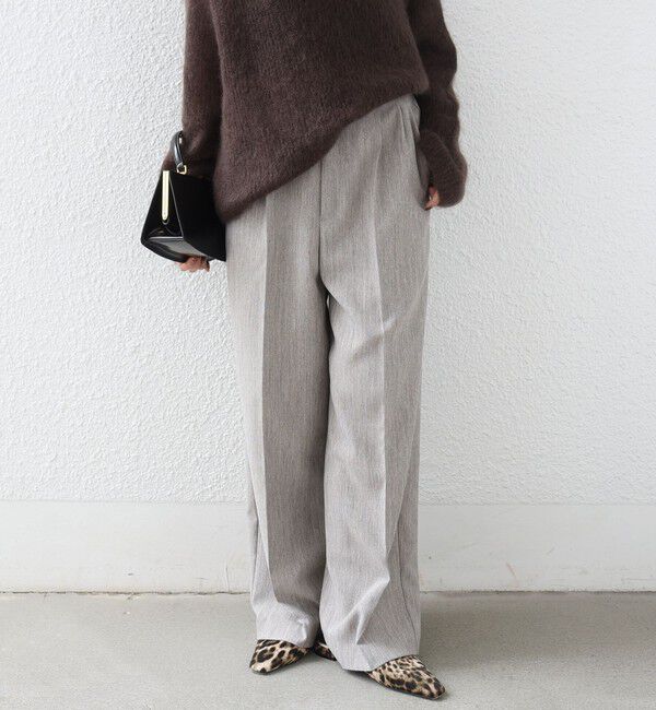 SHIPS for women「《予約》〈洗濯機可能〉FUNCTION セミ ワイド パンツ 26AW」|スラックス|