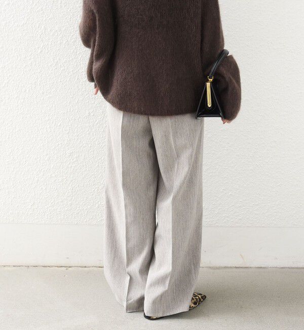 SHIPS for women「《予約》〈洗濯機可能〉FUNCTION セミ ワイド パンツ 26AW」|スラックス|