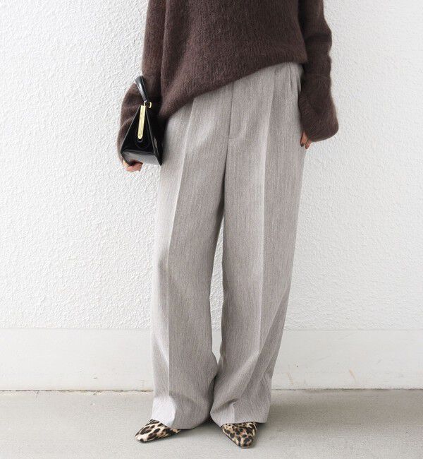 SHIPS for women「《予約》〈洗濯機可能〉FUNCTION セミ ワイド パンツ 26AW」|スラックス|