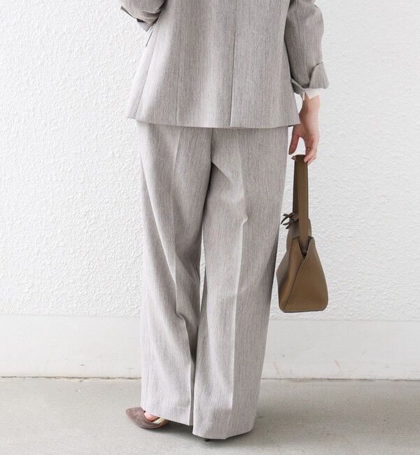SHIPS for women「《予約》〈洗濯機可能〉FUNCTION セミ ワイド パンツ 26AW」|スラックス|