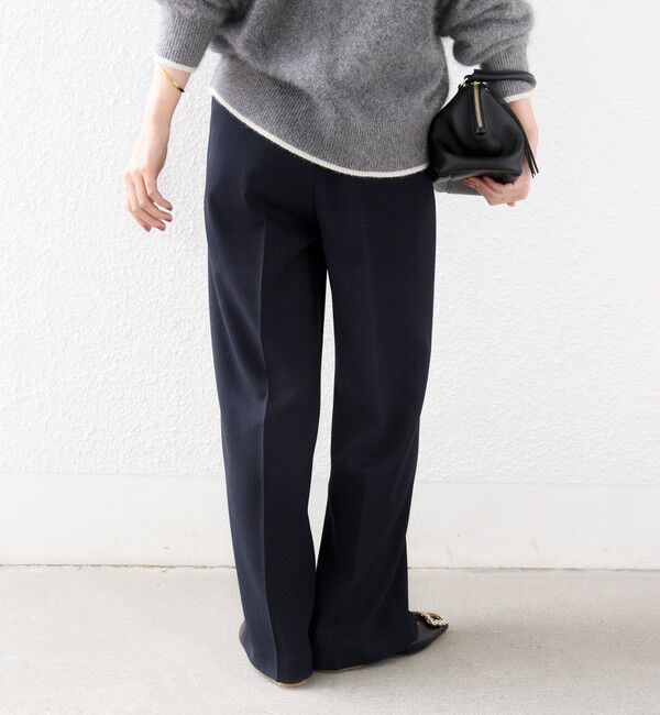 SHIPS for women「《予約》〈洗濯機可能〉FUNCTION セミ ワイド パンツ 26AW」|スラックス|