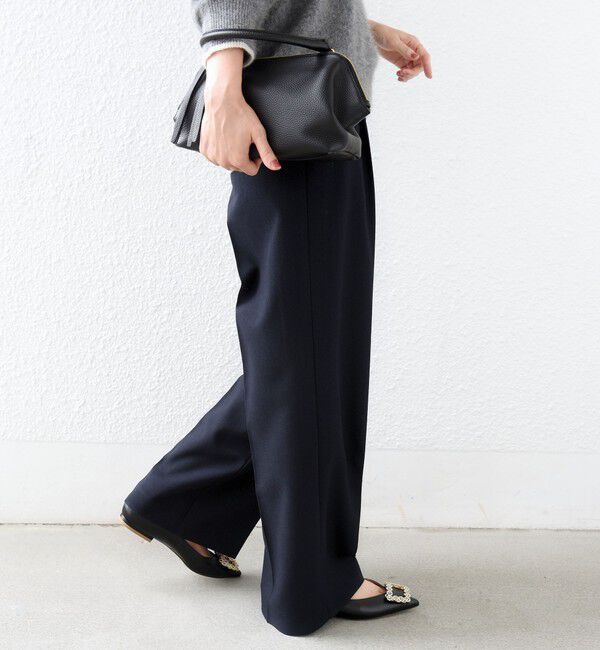 SHIPS for women「《予約》〈洗濯機可能〉FUNCTION セミ ワイド パンツ 26AW」|スラックス|