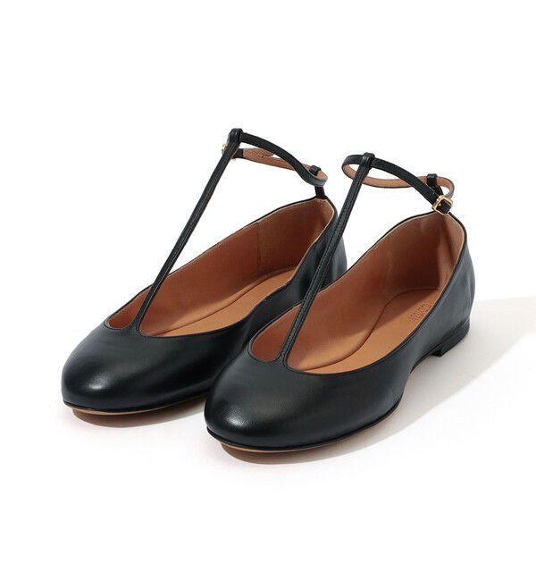 TOMORROWLAND GOODS「ODISSI CALLA T-bar Ballet フラットシューズ」|バレエシューズ|19 ブラック