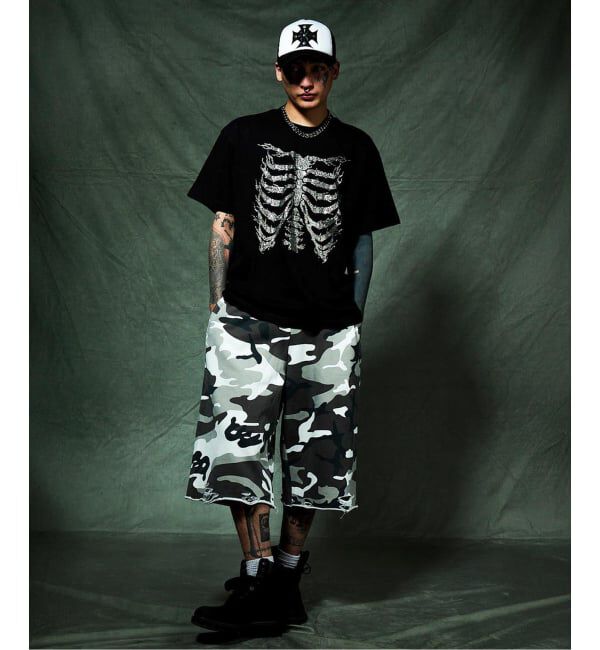 JOINT WORKS「SUPPLIER / サプライヤー Rhinestone Fire Bones Tee」|Tシャツ・カットソー|