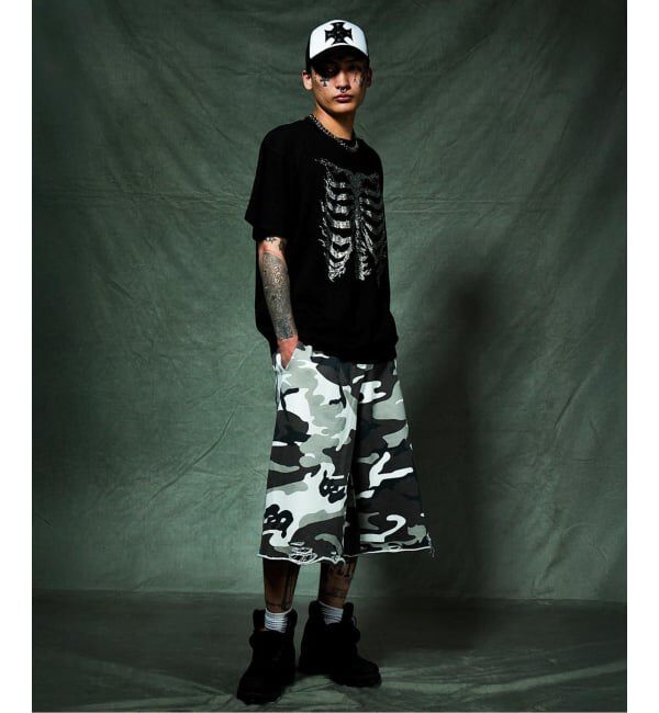 JOINT WORKS「SUPPLIER / サプライヤー Rhinestone Fire Bones Tee」|Tシャツ・カットソー|