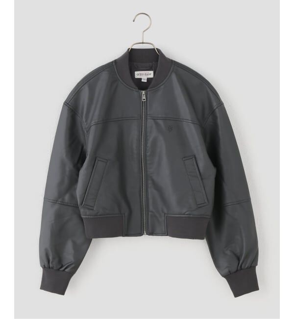 JOINT WORKS「GUESS JEANS / ゲス ジーンズ CROPPED BOMBER」|ブルゾン・スタジャン|グレー