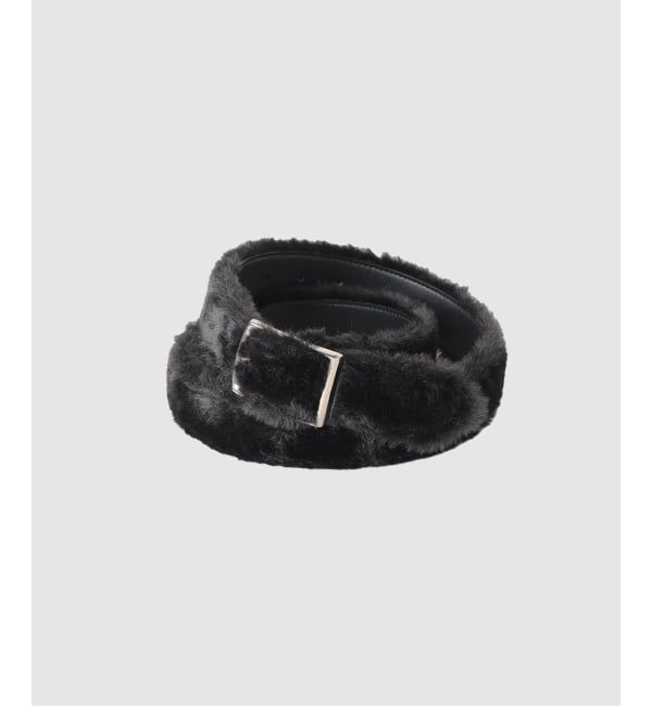 JOINT WORKS「≪追加≫NOCTO ARCHIVE/ノクト アーカイブ  Faux Fur Belt」|ベルト|ブラック
