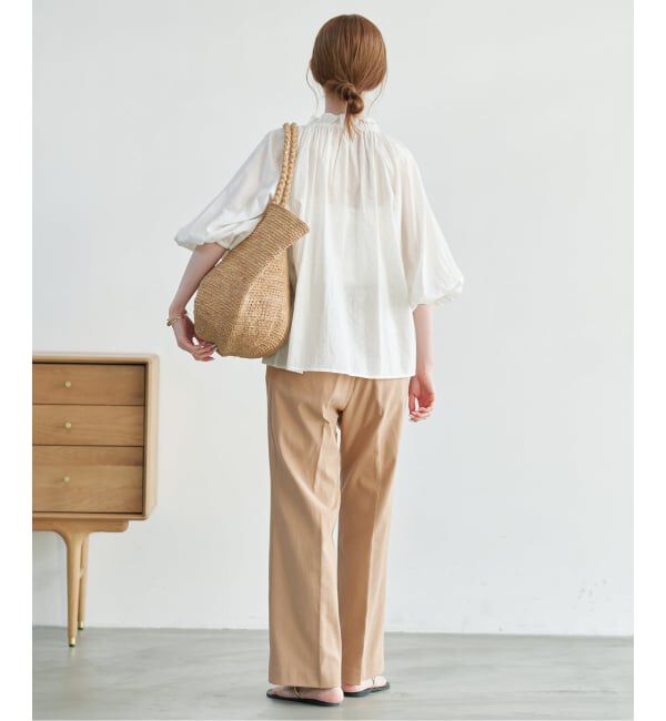 SLOBE IENA「《WEBのみ4サイズ展開/シリーズあり》リネンmixストレッチパンツ」|その他|