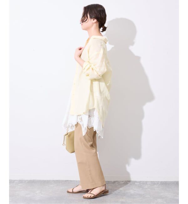 SLOBE IENA「《WEBのみ4サイズ展開/シリーズあり》リネンmixストレッチパンツ」|その他|