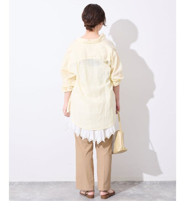 SLOBE IENA「《WEBのみ4サイズ展開/シリーズあり》リネンmixストレッチパンツ」|その他|