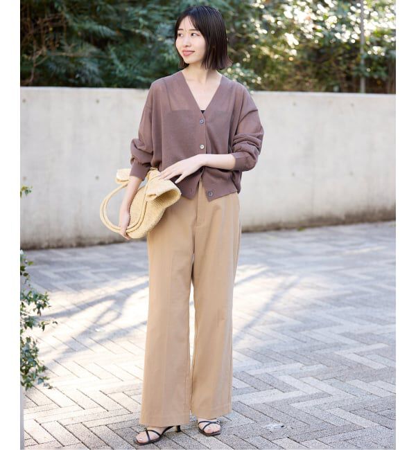 SLOBE IENA「《WEBのみ4サイズ展開/シリーズあり》リネンmixストレッチパンツ」|その他|