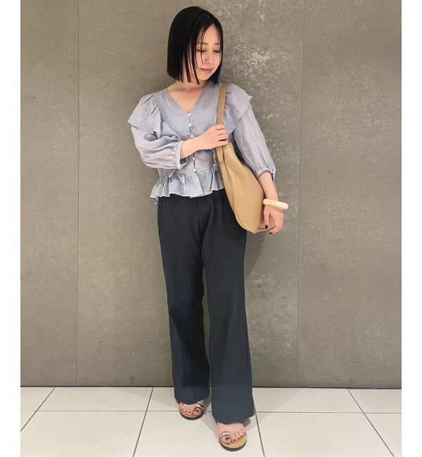 SLOBE IENA「《WEBのみ4サイズ展開/シリーズあり》リネンmixストレッチパンツ」|その他|