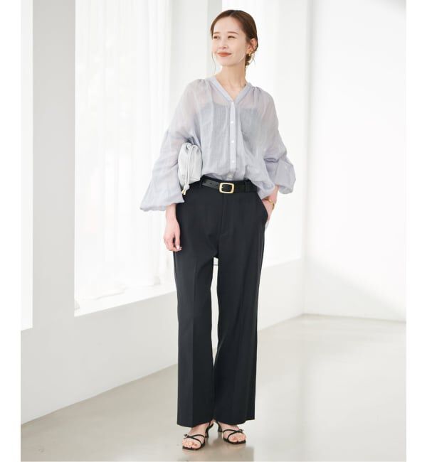 SLOBE IENA「《WEBのみ4サイズ展開/シリーズあり》リネンmixストレッチパンツ」|その他|