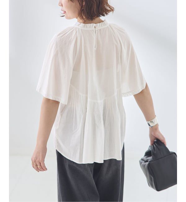 journal standard L'essage「レースフレンチスリーブブラウス」|シャツ・ブラウス|