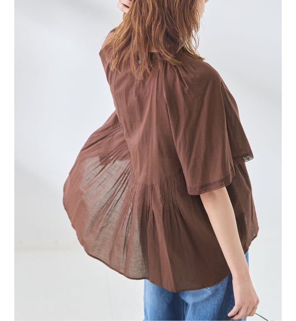 journal standard L'essage「レースフレンチスリーブブラウス」|シャツ・ブラウス|