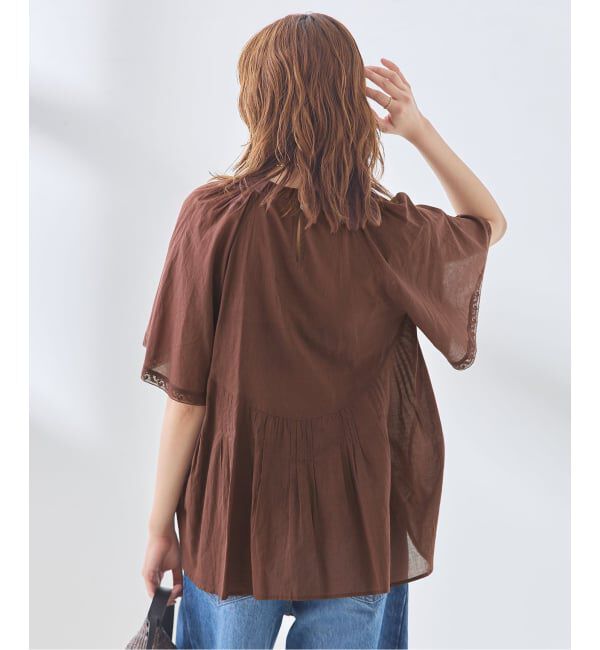journal standard L'essage「レースフレンチスリーブブラウス」|シャツ・ブラウス|