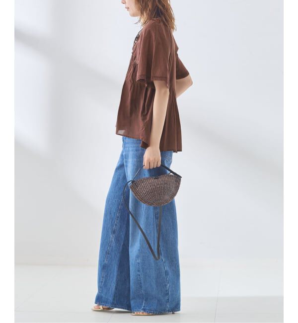 journal standard L'essage「レースフレンチスリーブブラウス」|シャツ・ブラウス|