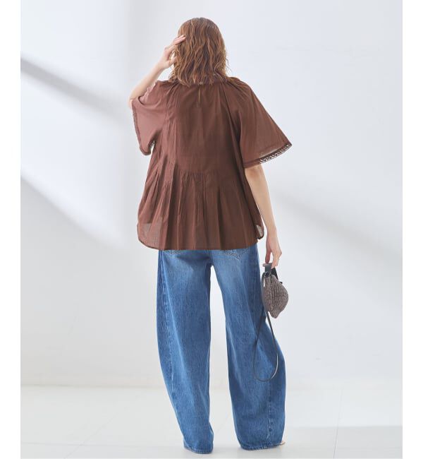 journal standard L'essage「レースフレンチスリーブブラウス」|シャツ・ブラウス|