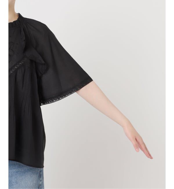 journal standard L'essage「レースフレンチスリーブブラウス」|シャツ・ブラウス|