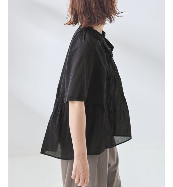 journal standard L'essage「レースフレンチスリーブブラウス」|シャツ・ブラウス|