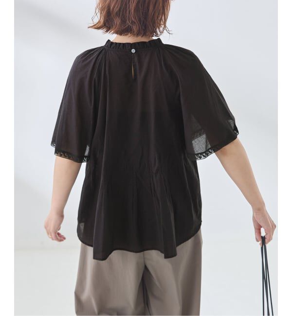 journal standard L'essage「レースフレンチスリーブブラウス」|シャツ・ブラウス|