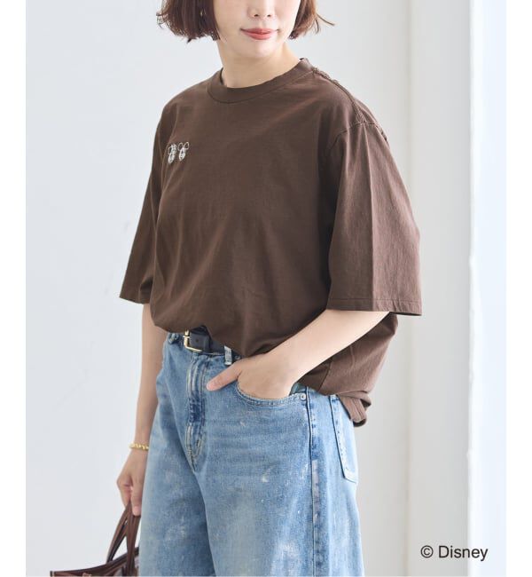 journal standard L'essage「JANE SMITH/ジェーンスミス / MICKEY&MINNIE FACE S/S Tシャツ」|Tシャツ・カットソー|