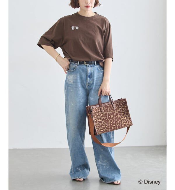 journal standard L'essage「JANE SMITH/ジェーンスミス / MICKEY&MINNIE FACE S/S Tシャツ」|Tシャツ・カットソー|