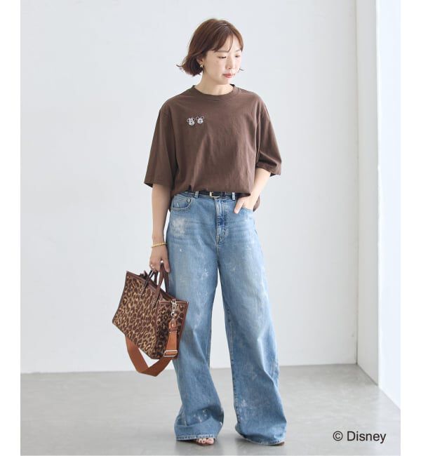journal standard L'essage「JANE SMITH/ジェーンスミス / MICKEY&MINNIE FACE S/S Tシャツ」|Tシャツ・カットソー|