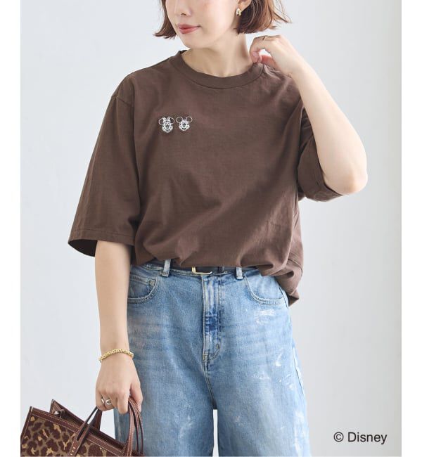 journal standard L'essage「JANE SMITH/ジェーンスミス / MICKEY&MINNIE FACE S/S Tシャツ」|Tシャツ・カットソー|