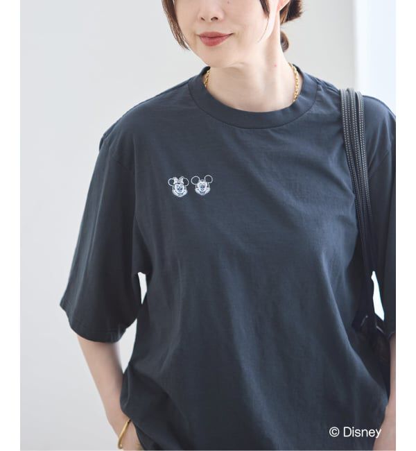 journal standard L'essage「JANE SMITH/ジェーンスミス / MICKEY&MINNIE FACE S/S Tシャツ」|Tシャツ・カットソー|ネイビー